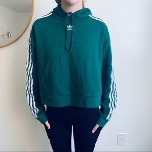 Adidas crop hoodie size L large